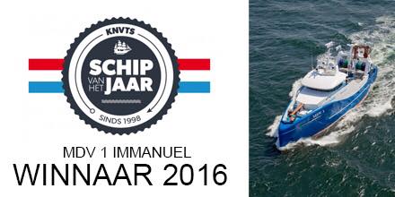 Winnaar van "Het Schip van het Jaar" 2016